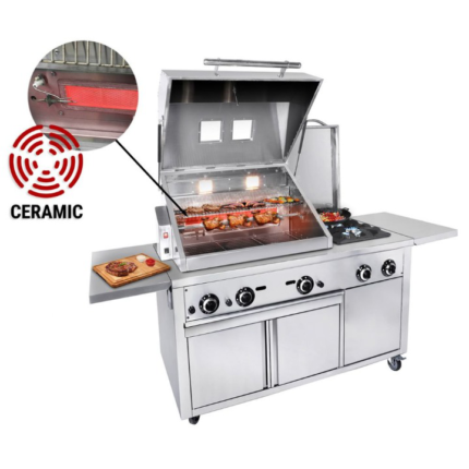 Stazione di Griglia a Gas – Cucina BBQ Professionale – 22,5 kw – 2187 x 850 x 1395 mm