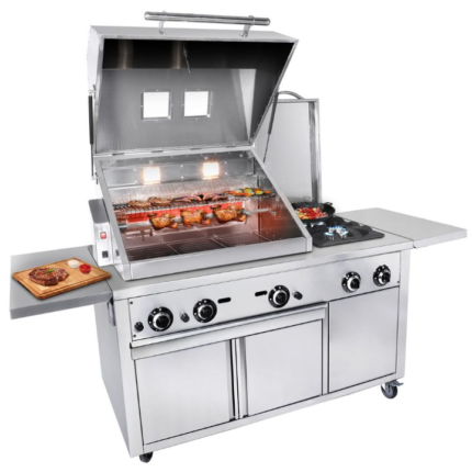 Stazione di Griglia a Gas – Cucina BBQ Professionale – 22,5 kw – 2187 x 850 x 1395 mm