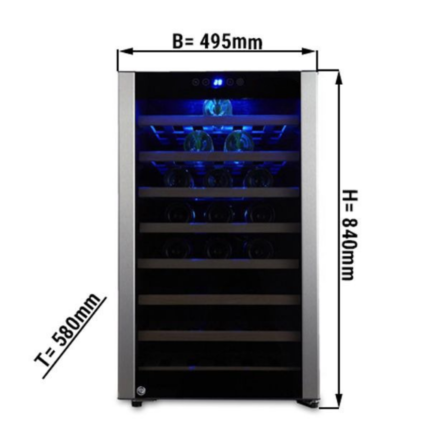 Frigorifero per vini – 120 Lt – 1 zona climatica – 495 x 580 x 840 mm