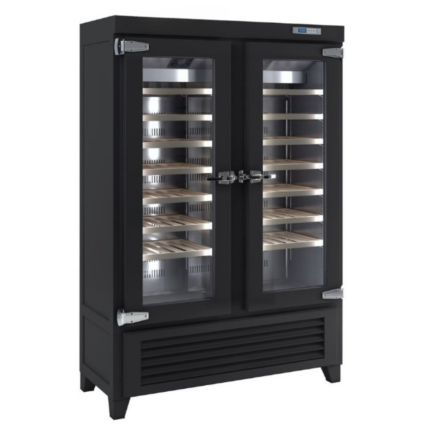 Frigorifero Premium per vino – 2 porte in vetro – Nero – 640 Lt – 1385 x 602 x 2032 mm