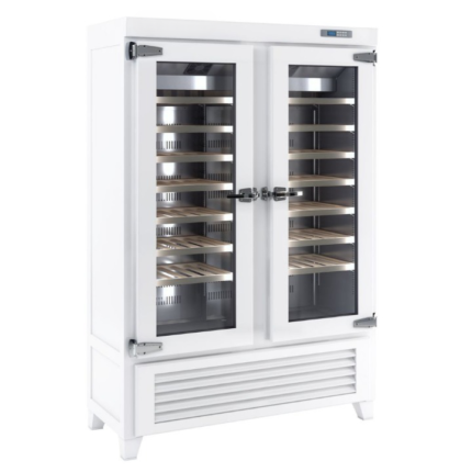 Frigorifero Premium per vino – 2 porte in vetro – Bianco – 640 Lt – 1385 x 602 x 2032 mm