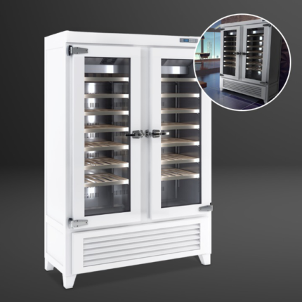 Frigorifero Premium per vino – 2 porte in vetro – Bianco – 640 Lt – 1385 x 602 x 2032 mm