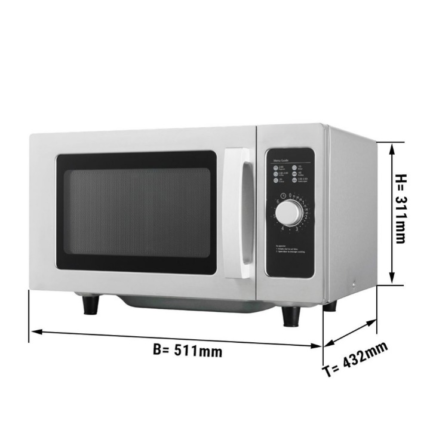 Microonde manuale 25 litri – 1000 Watt – 511 x 432 x 311 mm