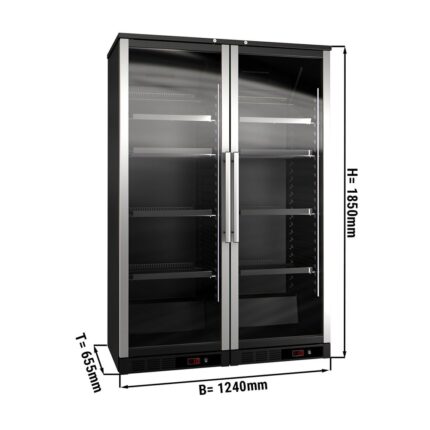 Frigorifero per vino – 2 porte in vetro – 800 Lt – 1240 x 655 x 1850 mm