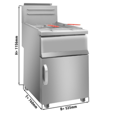 Friggitrice a gas – 40 litri – 45 kW – 535 x 760 x 1156 mm