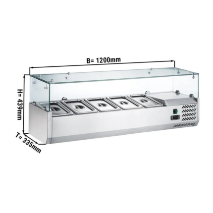 Vetrina Refrigerata – 1200 x 340 mm – 5×1/4 GN