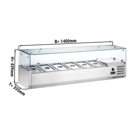 Vetrina Refrigerata – 1400 x 340 mm – 6×1/4 GN