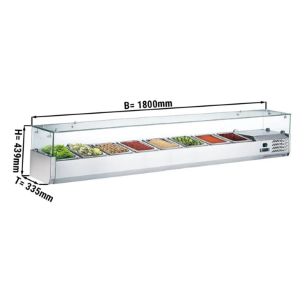 Vetrina Refrigerata – 1800 x 340 mm – 8×1/4 GN