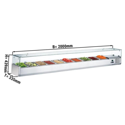 Vetrina Refrigerata – 2000 x 340 mm – 10×1/4 GN