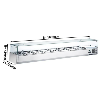 Vetrina Refrigerata – 1800 x 400 mm – 8×1/3 GN