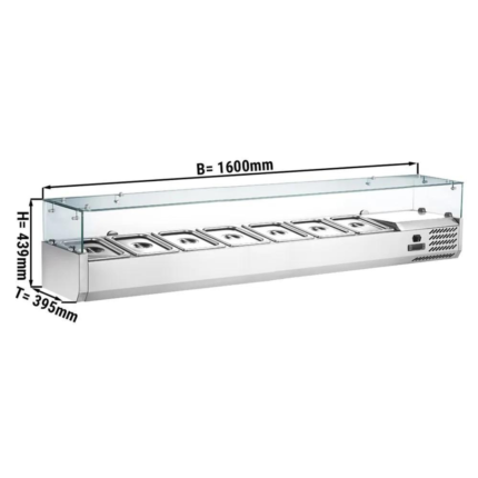 Vetrina Refrigerata – 1600 x 400 mm – 7×1/3 GN