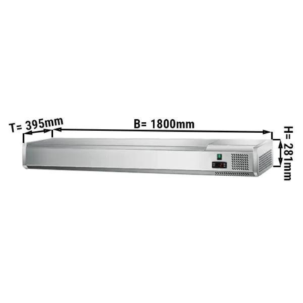 Vetrina Refrigerata da Banco – 1800 x 400 mm – 8×1/3 GN