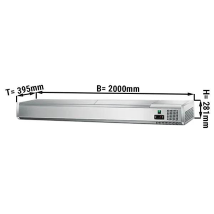 Vetrina Refrigerata da Banco – 2000 x 400 mm – 9×1/3 GN