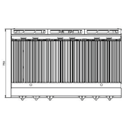 Griglia a Pietra Lavica da Banco – 1200x730x285 mm