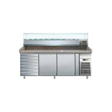 Banco Pizza TN Profondità 80 cm 2 Porte 60×40 e Cassettiera