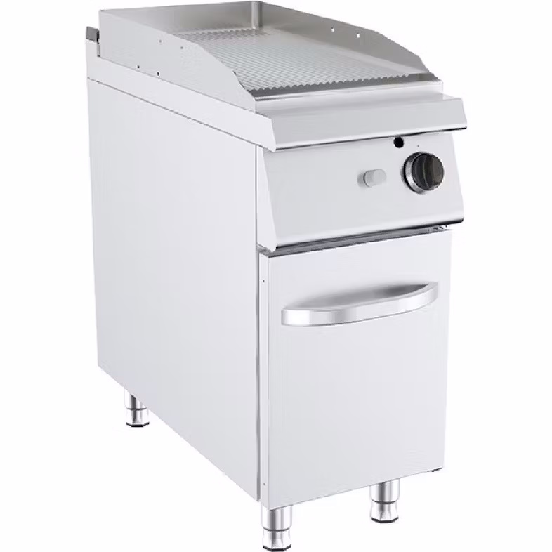 Pronto Attrezzature | attrezzature ristorazione-Fry Top Liscio – A Gas – Lunghezza 400 mm – Serie 900