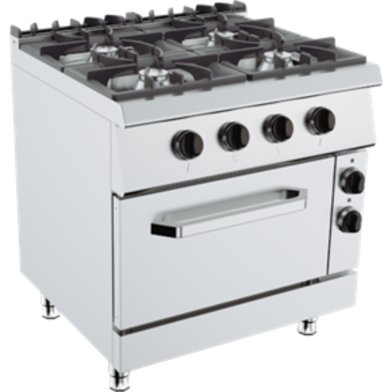 Cucina 4 Fuochi con Forno Elettrico -Lunghezza 800 mm-Serie 900