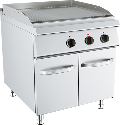 Fry Top Doppio Rigato – Elettrico – Lunghezza 800 mm – Serie 900