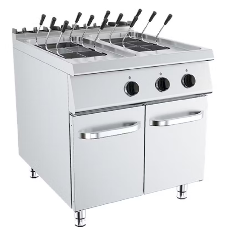 Cuocipasta 40+40 lt – Elettrico – Doppia Vasca – Lunghezza 800 mm – Serie 900