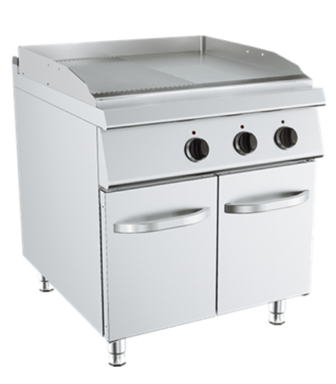 Fry Top Liscio/Rigato – Elettrico – Lunghezza 800 mm – Serie 900