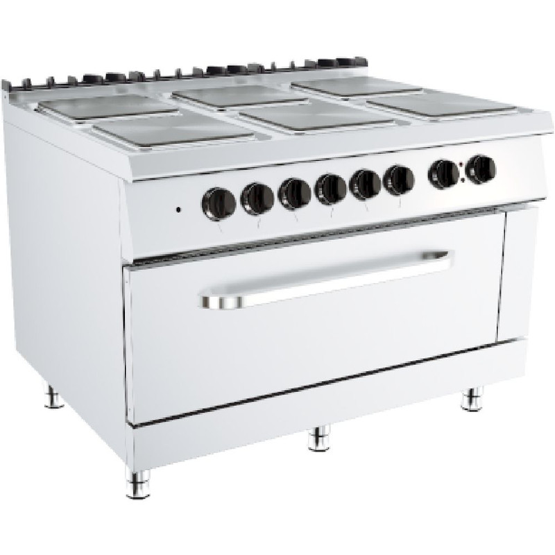 Cucina con Forno Maxi – 6 Zone – Elettrica – Lunghezza 1200 mm – Serie 900