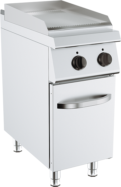 Fry Top Rigato Singolo – Elettrico – Lunghezza 400 mm – Serie 700