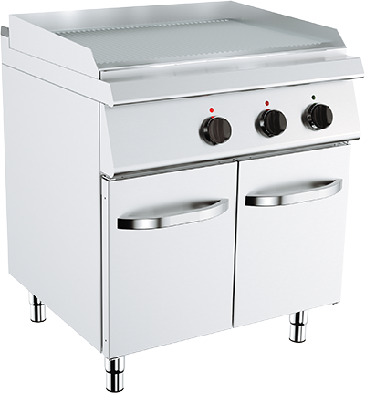 Fry Top Rigato Doppio – Elettrico – Lunghezza 800 mm – Serie 700