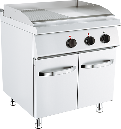 Fry Top Liscio/Rigato – Elettrico – Lunghezza 800 mm – Serie 700