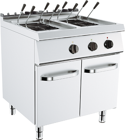 Cuocipasta 24+24 lt – Elettrico – Doppia Vasca – Lunghezza 800 mm – Serie 700